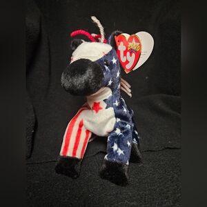 TY Beanie Baby Lefty 2000 Political Donkey RARE